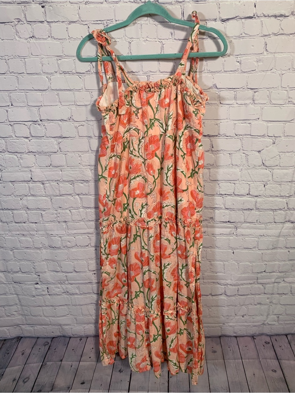 Madison Mathews Womens Maxi Tank Dress Pink Floral Size M Preppy Vacation Cruise - Picture 6 of 8